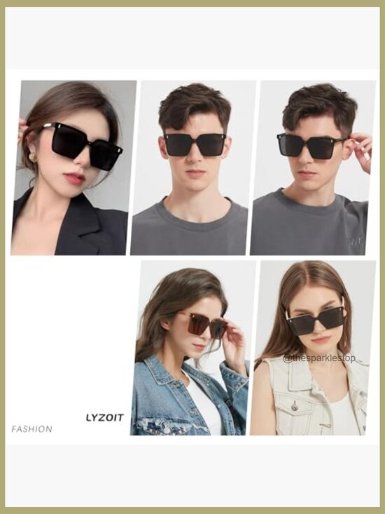 Oversized Square Rimless Sunglasses UV Protection Unisex main image 7